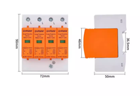 Parafoudre 4P pour protection contre les surtensions, module de protection foudre 10KV pour distribution photovoltaïque domestique