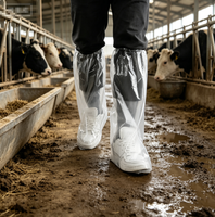 Surchaussures jetables antidérapantes pour ferme, imperméables, hautes, pour la protection des pieds, pour l'élevage agricole