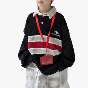 Camiseta Polo para Niños, Estilo Coreano, Otoño 2026, Sudadera Informal Holgada, Top de Manga Larga para Bebés, a la Moda - Product Image 5