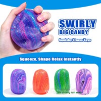 Mainan Penghilang Stres Bentuk Keju Baru - Desain Smoothie Semangka Kentang, Mainan Karet Squishy Lintas Batas