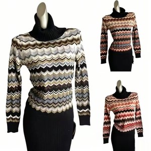 Nouveau <span class=keywords><strong>pull</strong></span> en tricot pour l'automne et l'hiver avec un design élégant et stylé à col haut, <span class=keywords><strong>pull</strong></span> en tricot pour femmes à manches longues - Product Image 1