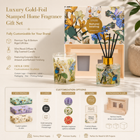 Coffret Cadeau Luxe Personnalisé Parfum d'Ambiance Diffuseur à Bâtonnets Bougie Parfumée Boîte Cadeau OEM/ODM Marque Privée Export Direct Usine