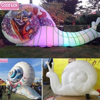 Beau modèle de publicité de ballon de fête d'escargots de décoration de discothèque gonflable avec ventilateur intégré
