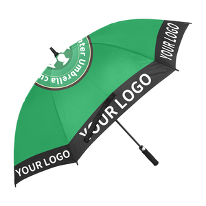 Paraguas de Golf Resistente al Viento, Doble Toldo, 62 Pulgadas, Protección Contra la Lluvia, Mango Ergonómico, Apertura Semiautomática - Product Image 1