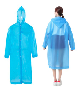 معطف مطر خفيف الوزن من مادة EVA مع غطاء للرأس، مقاوم للماء، يمكن التخلص منه، مناسب للسفر والطوارئ والفعاليات الخارجية والهدايا الترويجية، مع إمكانية طباعة شعار مخصص - Product Image 6