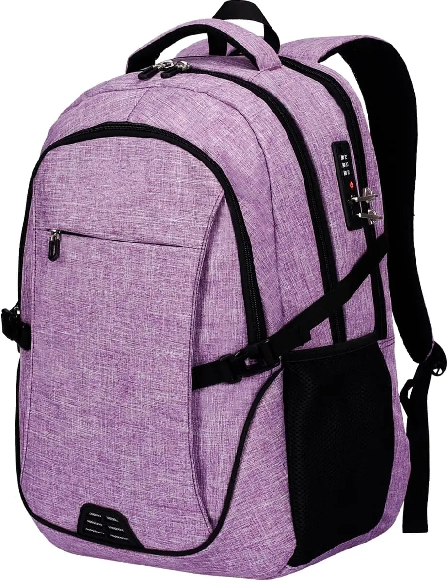 Anti-vol sac à dos pour ordinateur portable sacs à dos de voyage avec port de charge usb pour femmes hommes collège sac à dos sac d'ordinateur convient 17 pouces Lapt