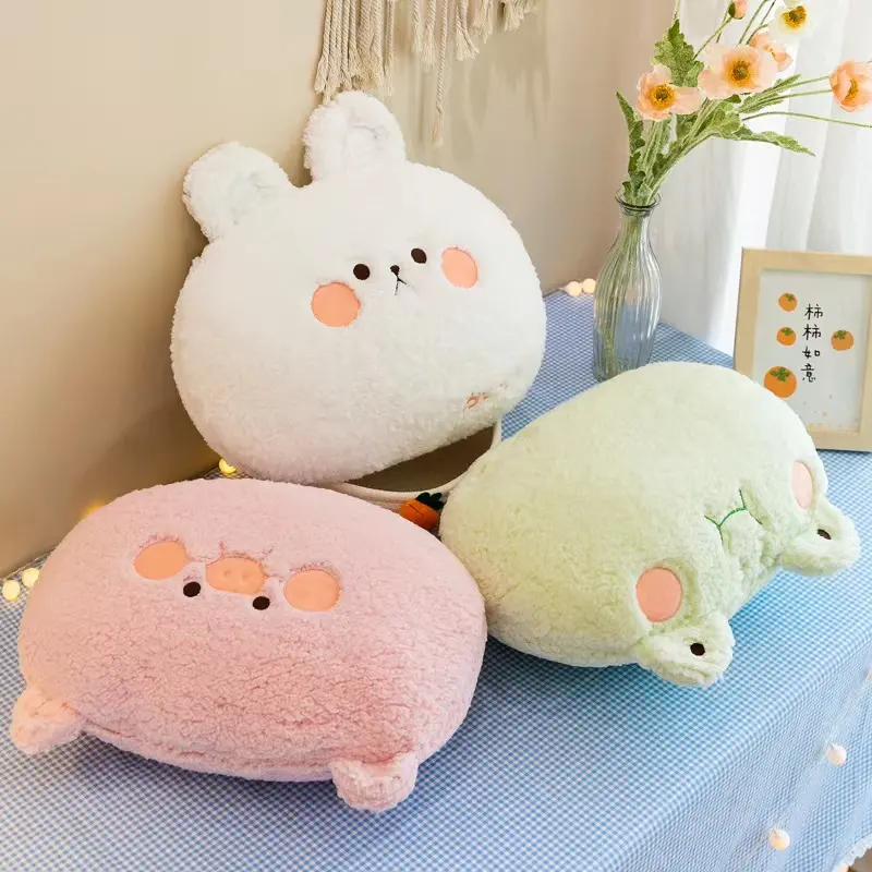 35cm kawaii hewan kelinci katak babi mainan mewah kartun boneka mewah bantal peluk