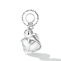 Bracelet de perles de poulpe pendentif département océan s925 perle d'argent fait à la main bricolage breloque BSC613