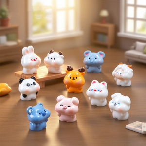 Ornements de dessins animés Kawaii, figurines d'animaux miniatures en résine, décoration de bureau pour la maison, le bureau, la voiture, décorations de gâteaux et cadeaux - Product Image 2