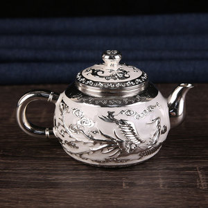 <span class=keywords><strong>Set</strong></span> <span class=keywords><strong>da</strong></span> tè Gongfu in argento di alta gamma, teiere, vino per banchetti nuziali cinesi, drago e regalo aziendale IT - Product Image 3