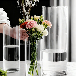 आधुनिक उच्च बोरोसिलिकेट ग्लास अधिक आकार के टेबलटॉप <span class=keywords><strong>vase</strong></span> टिकाऊ कलात्मक डिजाइन वर्षगांठ और घर सजावट के लिए टिकाऊ कलात्मक डिजाइन - Product Image 2