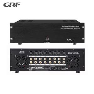 เครื่องขยายเสียง8ช่องสัญญาณสำหรับภาพยนตร์ซับวูฟเฟอร์600วัตต์สีดำและสีทอง - Product Image 1