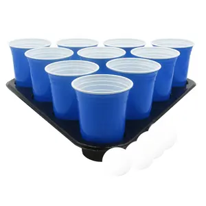 Creative Reusable Plastic Beer Pong Cups -,, - Black, Red, Blue