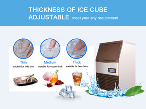 Machine à glaçons commerciale <span class=keywords><strong>GSE</strong></span> 23KG/24H pour restaurant, petite machine à glaçons carrés 220V/50HZ, réfrigérant R290/R404a, garantie 1 an - Product Image 3