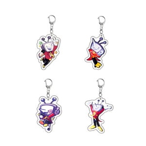 Porte-clés personnalisé lenticulaire 3D effet deltarune anime Porte-clés acrylique imprimé UV style cartoon - Product Image 1