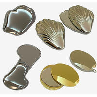 Miroir pliable en métal irrégulier, miroir compact, cadeau personnalisé pour demoiselle d'honneur, miroir de poche, petit miroir de maquillage, cadeaux pour femmes