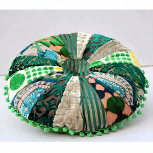 Cojín Redondo de Terciopelo para Silla, Hecho a Mano, con Diseño de Patchwork y Función de Masaje para Yoga, 40cm, Superventas - Product Image 1