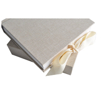 Boîte cadeau en lin de qualité supérieure personnalisée pour mariage pour clé USB
