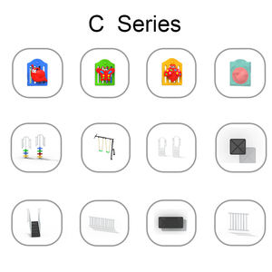 Happy Theme China Proveedor Niños Columpio y tobogán Equipo de juego de <span class=keywords><strong>segunda</strong></span> <span class=keywords><strong>mano</strong></span> Tobogán <span class=keywords><strong>interior</strong></span> Parque infantil al aire libre - Product Image 6