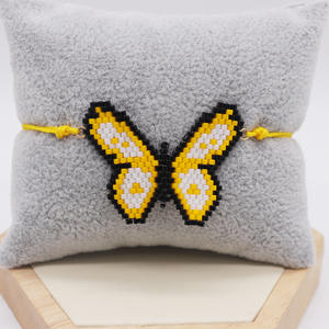 Pulsera con cuentas de animales para niños, brazalete con cuentas de animales de mariposa, oso, miyuki, ajustable, joyería, B2056 - Product Image 2