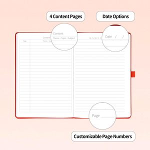 A5 Custom Design Cute Diary Stone Paper Colored Pages Pu Leather Notebook Custom With Logo and Pen Holder - Product Image 2