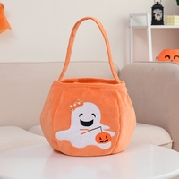 Sac fourre-tout décoratif en polyester moderne, personnalisé avec nom brodé en relief, idéal pour Halloween, par Qiuhan OEM