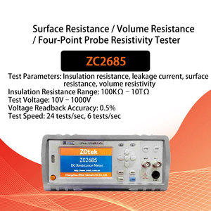 Testeur de résistance de surface numérique ZCTEK ZC2685, résistance d'isolation 100K~10T, tension de test 10V~1000V - Product Image 4
