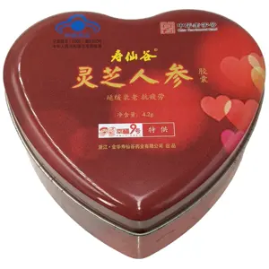 Heart Ginseng Metal Box Packaging Tin Box Tin Cans Wholesale