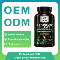 Capsules de soin des articulations à la glucosamine, chondroïtine et MSM 1500mg, sulfate de glucosamine, complément alimentaire OEM ODM pour adultes