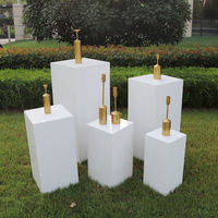 Présentoir de table en métal rond et carré pour vitrine, mariage, table de desserts, support à gâteaux, événements et fêtes, vente en gros, fournitures événementielles