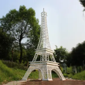 Gran MODELO DE LA Torre Eiffel de París, adornos navideños de piso a techo, accesorios de boda de metal de hierro forjado para exteriores, se pueden personalizar