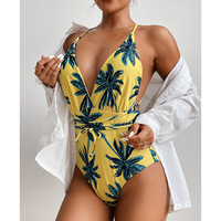 Maillot de bain une pièce à imprimé cocotier, Vintage, à la mode, vente en gros, expédition rapide