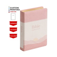 Bible multilingue avec traduction personnalisée du texte intérieur, reliure cousue, couverture rigide en PU, impression offset, service de traduction