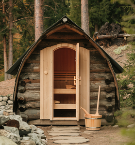 Cabine de bain de vapeur en bois massif pour sauna à baril extérieur moderne pour jardin, jardin, spa, chauffage électrique de type électrique - Product Image 6