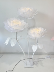 Le coton laiteux de papier d'organza de soie libre créatif peut être personnalisé fleur d'ouverture et de fermeture automatique pour la décoration de mariage - Product Image 5