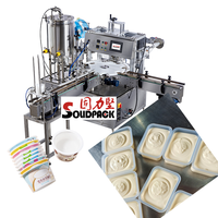 Machine de remplissage de scellage de tasse rotative de fromage de pâte de chocolat crème Solidpack automatique