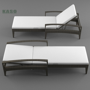 Chaise de piscine, lit d'extérieur, chaise longue en <span class=keywords><strong>plastique</strong></span> tressé, chaise longue de <span class=keywords><strong>jardin</strong></span>, chaise longue d'hôtel, chaise longue moderne avec roulettes - Product Image 6