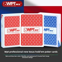 Jeu de cartes de poker WPT, entièrement personnalisé, en plastique PVC imperméable, finition mate, grand format, spécialement conçu pour les tournois de Texas à domicile