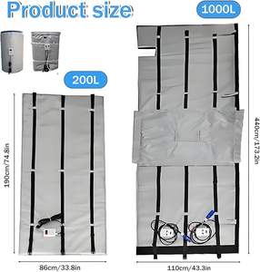 Manta Calefactora Digital con Termostato para IBC, Ahorro de Energía, Impermeable, para Control de Sal Fundida y Viscosidad - Product Image 3