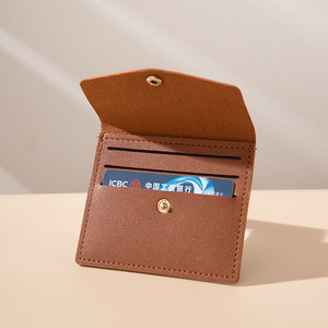 Cartera de cuero PU cuadrada, sencilla, ecológica y a la moda, con tarjetero y opción de color personalizado. - Product Image 2