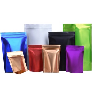 Matte Black Stand Up Aluminum Foil Zipper Zip Lock Pouch Package bags for Doypack Mylar Storage Ziplock Food