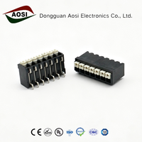 Connecteur rapide sans vis à ressort pour bornier PCB, broche coudée 3,50 mm, à refusion, 10A 300V, connecteur de câblage électrique KF2035R