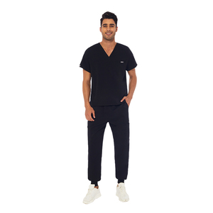 2025 personnalisé en gros soins infirmiers uniforme ensemble à manches courtes Anti-rides élastique respirant survêtement gommages lavable hôpitaux - Product Image 5