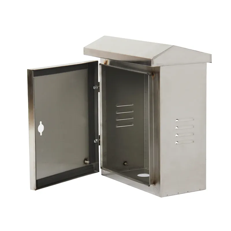 Caja de acero inoxidable impermeable IP65, armario eléctrico de metal, SUS304, medidor eléctrico galvanizado