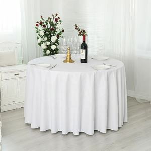Factory Sale <b>White</b> Plain Polyester <b>Table</b> <b>Cloth</b> Simple Woven Technics Different Sizes for Home Hotel Wedding Party Decoration - Product Image 4