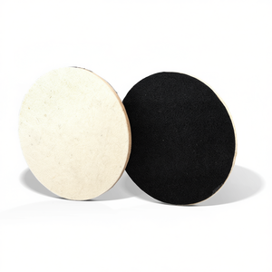 Disque de polissage en feutre Fervi avec velcro, 100 mm, noir et blanc, double face - Product Image 2