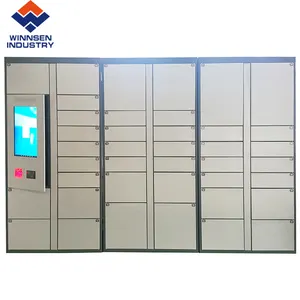 High End Metal Airport API Custom Smart Coin Bill Cash Credit Card Payment Express Post Pick Up Delivery Parcel Locker For Sale