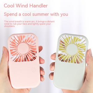 2024 Portable USB Charging Mini Fan Handheld <b>Three</b>-Speed Adjustable for Car Outdoor Household Use Powered Battery Made Plastic - Product Image 6