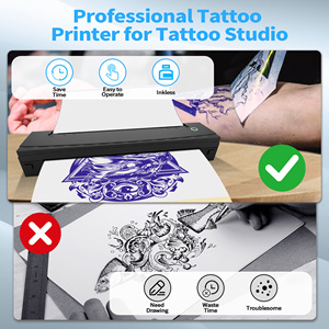 Professional <b>A4</b> Thermal Tattoo <b>Printer</b> 2600mAh USB Wireless Stencil Transfer <b>Printer</b> 203dpi with 10pcs Tattoo <b>Paper</b> - Product Image 3