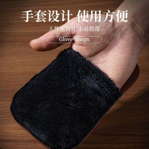 Guante para pulir zapatos, imitación de lana, color marrón café y negro, para limpiar zapatos de cuero - Product Image 4